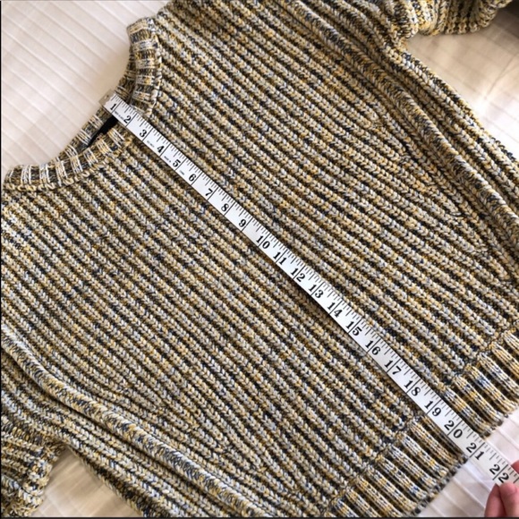 MAJE 18Maous Knitted Oversized Wool Sweater Multicolour Yellow Bell Sleeves - Picture 9 of 10